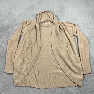 Barefoot Dreams Cardigan Sweater Womens XS Small Beige CozyChic Lite Knit